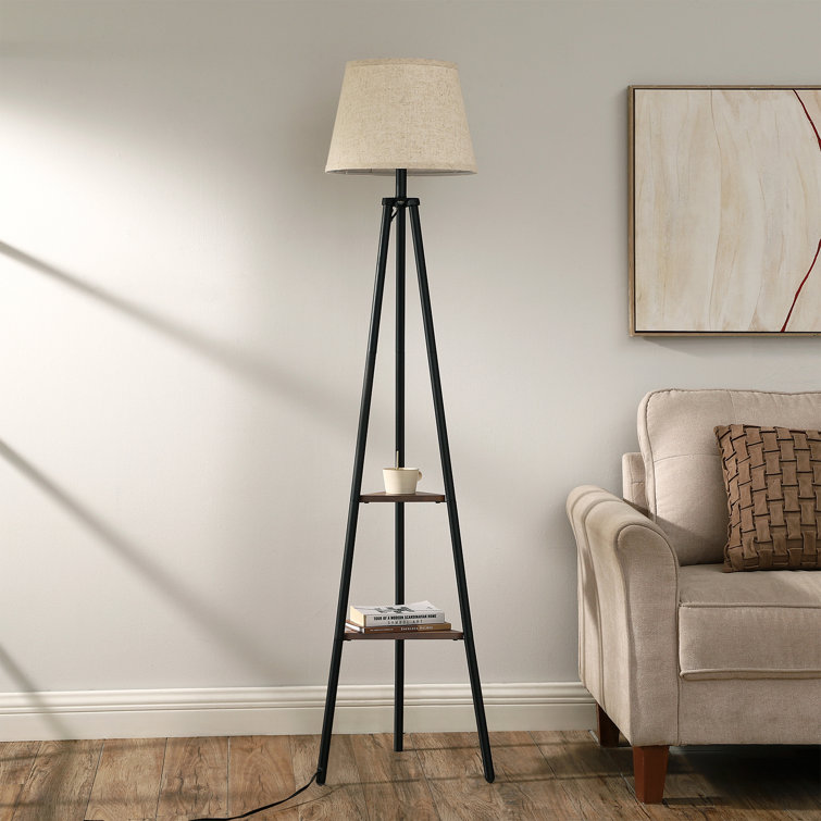 Andover Mills™ Jantz 65" Tripod Floor Lamp With Shelves & Reviews Wayfair